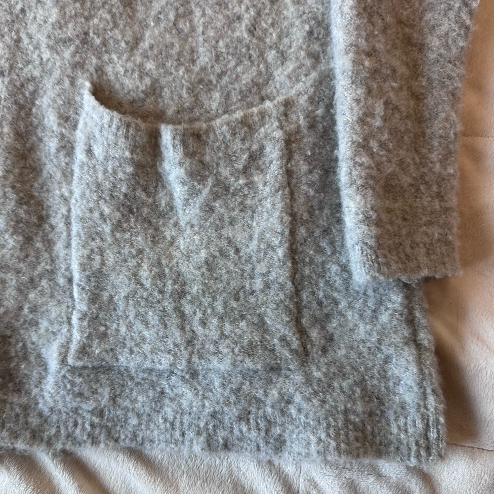 Free People Gray Phantom Open Cardigan Sz M - Picture 6 of 16